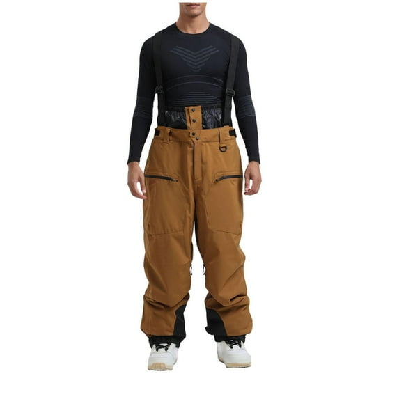 Ahabrexf Womens Ski Pants Men's and Women's Ski Trousers with Thickened Quilted Warm Single and Double Board Windproof Winter Ski Trousers Womens Winter Clothes