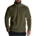 thumbnail image 1 of Ahabrexf Men's Casual And Fashionable Solid Color Stand-up Collar Zipper Blouse/shirt, 1 of 8