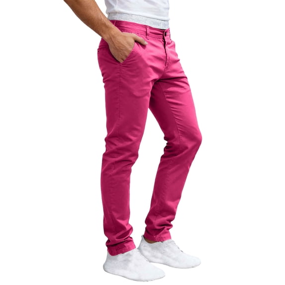 Ahabrexf Men's Casual Button Open Straight Solid Color Pants with Breathable Fabric for Daily Wear All Season