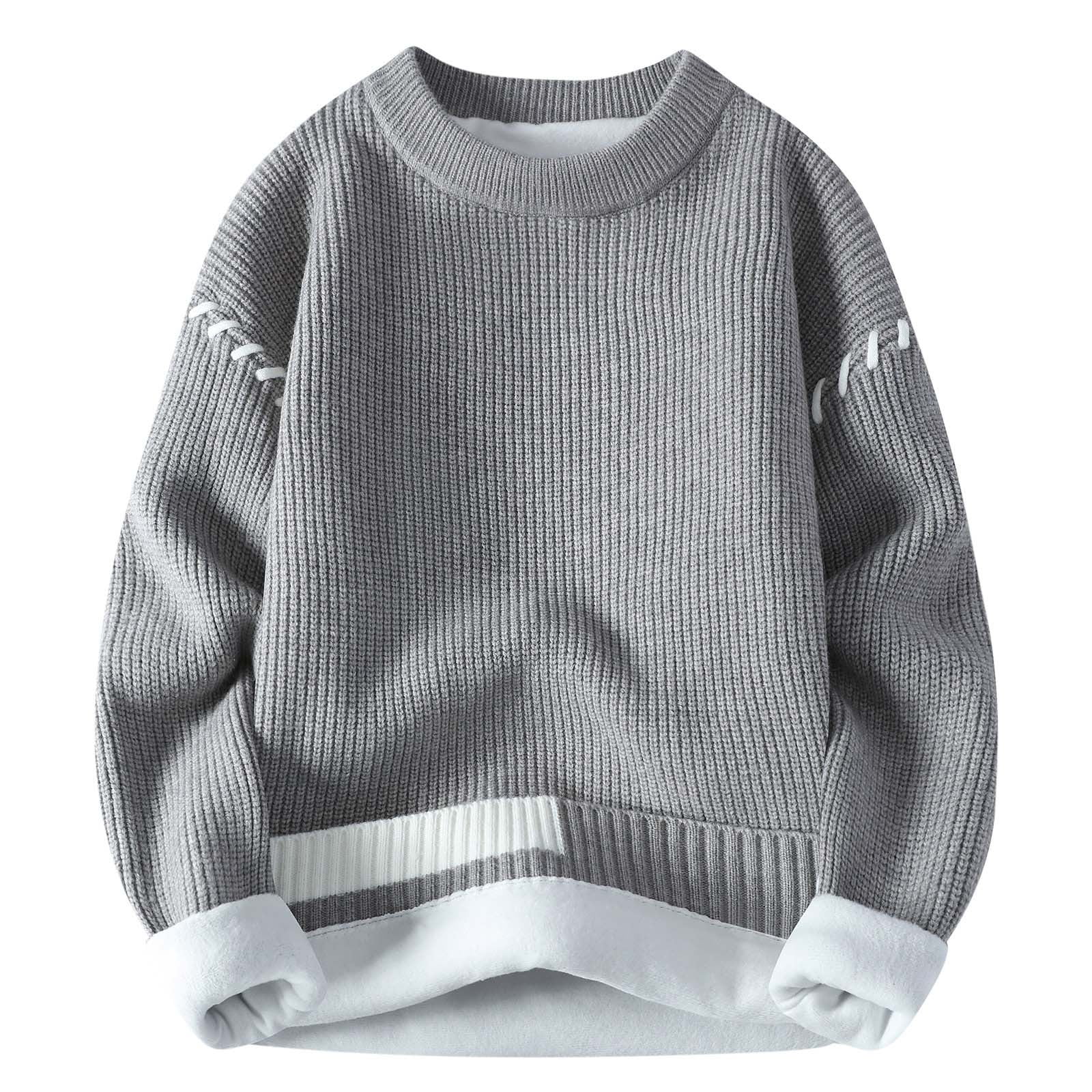 Ahabrexf Men #39 s Casual Knitted Sweaters Solid Color Wool Sweaters Crew Ahabrexf Men #39 s Casual Knitted Sweaters Solid Color Wool Sweaters Crew