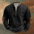 thumbnail image 1 of Ahabrexf Men's Printed Half Zipper Long Sleeve Round Neck Top and Casual Shirt, 1 of 3