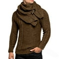 thumbnail image 1 of Ahabrexf Sweaters for Men, Shawl Collar Pullover Casual Slim Button Textured Knit Winter Sweater, 1 of 3