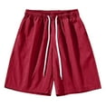 thumbnail image 1 of Ahabrexf Mens Short Shorts Men's Short Shorts Men's Solid Color Casual Holiday Breathable Shorts Pockets Pants Men's Shorts Casual Mens Short Shorts Athletic, 1 of 4