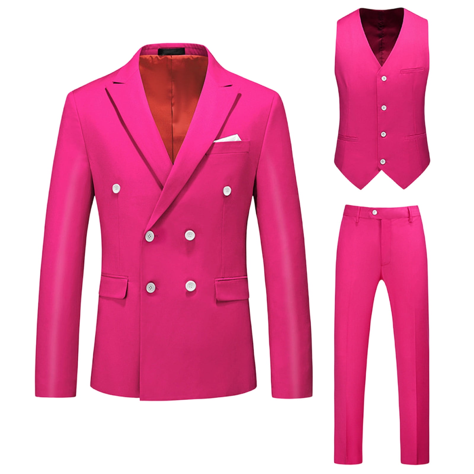 Ahabrexf Men #39 s Solid Color Dress Performance Outfit Stage Performance