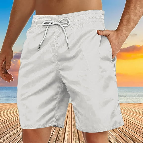 Ahabrexf Mens Swimming Trunks Men's Swimming Trunks Men's Swim Trunks Drawstring Trouser Beach Shortstrunks Quick Dry Swim Shorts Swim Pants with Pocket for Swimming Men's Swim Trunks Shorts for Men