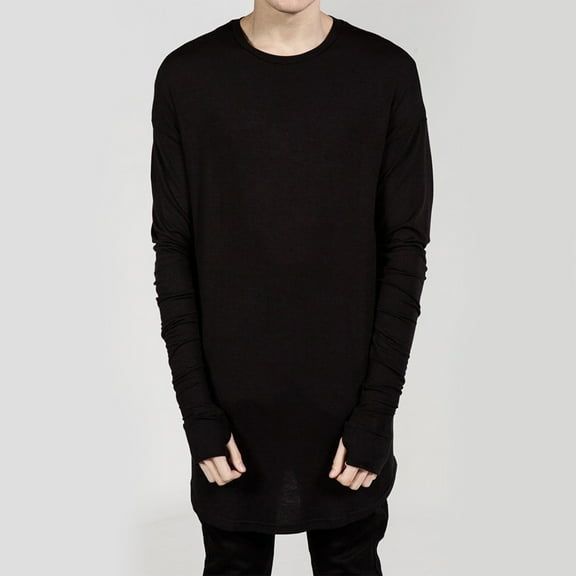 Ahabrexf Sleeves for Men, Outdoor Casual Warm Crew-Neck Shirt for Spring and Winter Wear