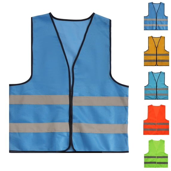 Ahabrexf Mens Suit Coats, Reflective Work Vest with Protective Sleeveless Design for Construction and Outdoor Utility