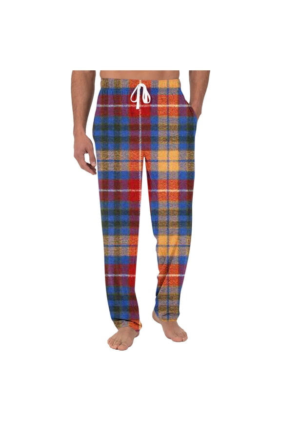 Pants for Men, Printing Full Length Casual Trousers with Elastic Waist and Draw Rope