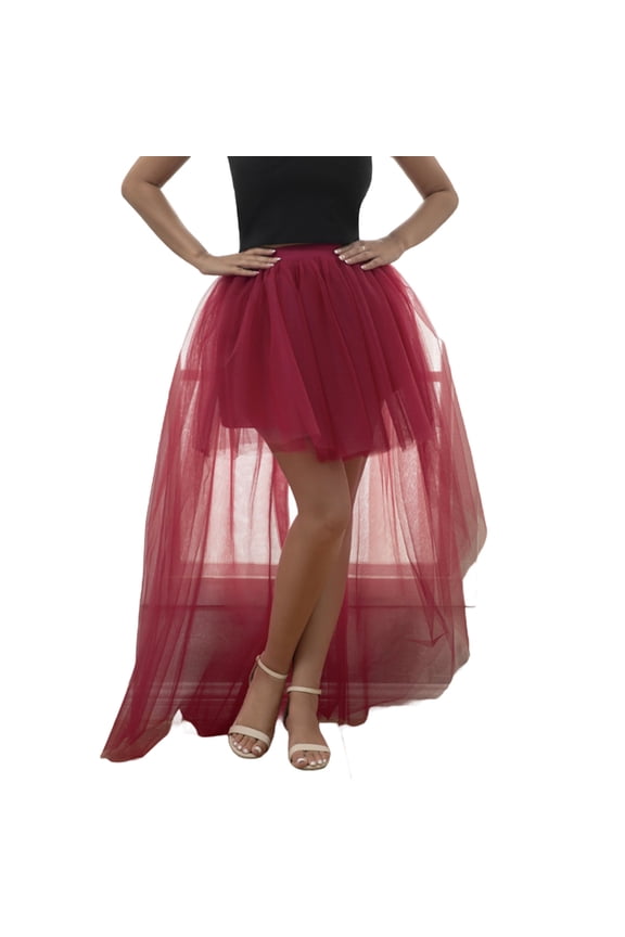 Party Blouses for Women Elegant Halloween Skirt Asymmetric High-Low Skirt with Train for Women