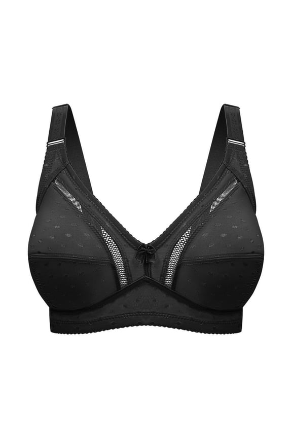 Plus Size Wireless Bras for Women Full Coverage Comfortable Soft Breathable Fabric Extra Support 3 Hook Adjustable
