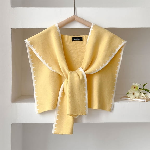 Ahabrexf Plus size cape,Women's Faux Mink Thick Plaid Knitted Cape with Sleeves and Tassel