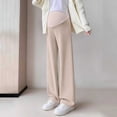 thumbnail image 1 of Ahabrexf Pregnant Womens Maternity Pants, Comfortable Full Panel Support Stretch Trousers for Spring and Fall Seasons with Non-Tight Belly Design, 1 of 5