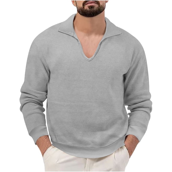 Ahabrexf Sweaters for Men Pullover Sweater Stand Collar Elastic Solid Color Half Sweater for Men Stand-Up Collar Sweater Mens Sweaters and Pullovers