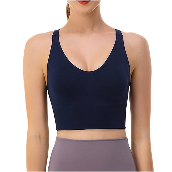 Ahabrexf Running Bra for Women, Quick-Dry Shockproof Seamless Modal Underwear with Elastic Shoulder Straps, Four-Season Fitness Support
