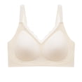 thumbnail image 1 of Ahabrexf Women's Seamless Bra Lace Splicing Sling with Removable Pads Solid Color Everyday Bras Polyester, 1 of 3