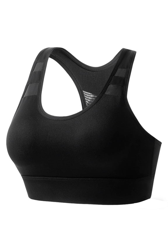 Seamless Front Closure High Support Sports Bra Top for Women, Wireless Racerback Breathable for Running & Yoga
