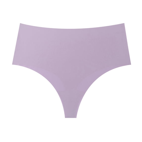 Ahabrexf Seamless Underwear for Women Low Waist Briefs Nylon Ice Silk Solid Color 1 Pc