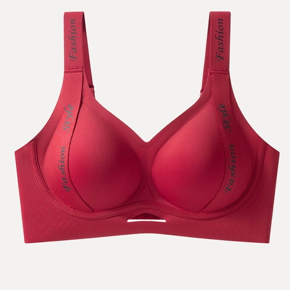 Ahabrexf Seamless Underwear for Women,Thin Wire Free Soft Support Gathered Daily Bra