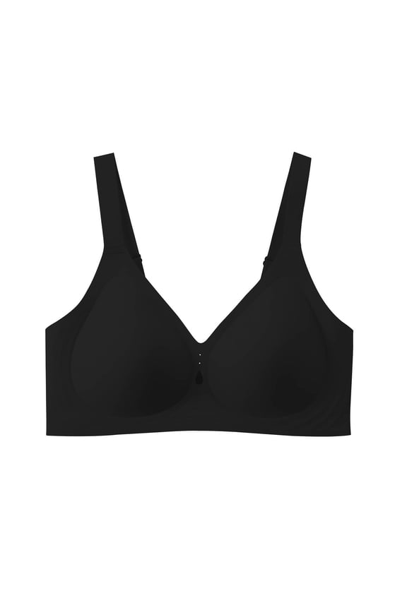 Seamless Wireless Push Up Bra for Women - Lightly Padded Full Coverage No Show Smooth T-Shirt Bra