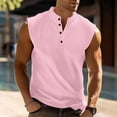 thumbnail image 1 of Ahabrexf Sleeveless Running Vest, Men Summer Solid Fitness Casual Lightweight Waistcoat, 1 of 6