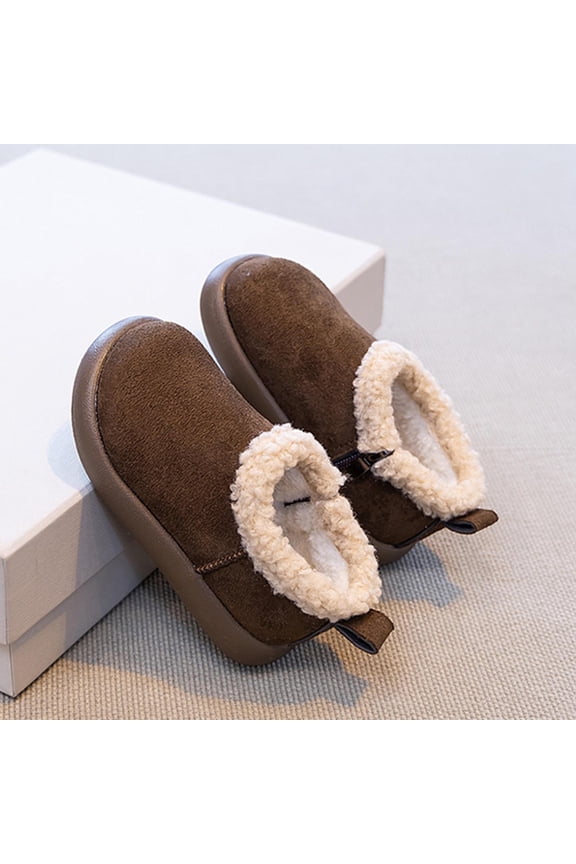 Snow Boots,Teens Winter Styles Soft Soled Warm Loafers and Flat Shoes