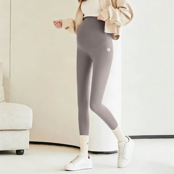 Ahabrexf Soft Leggings for Women, Maternity Panties and Stretch Pants for Comfortable Daily Wear During Pregnancy