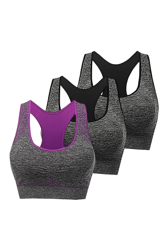 Sports Bra for Women, Shockproof Yoga Tank Top with Nylon-Spandex Mix, Seamless Design, Humidity-Wicking, True-To-Size Fit, Machine Washable