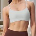 thumbnail image 1 of Ahabrexf Womens Sports Bra Fixed Strappy Back Elasticated Detachable Pads Yoga Nursing Bra Fitness Tank Top, 1 of 4