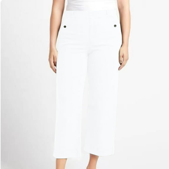 Ahabrexf Loose Sweaters for Women, Casual Solid Color Straight Leg Pants with 4 Pockets