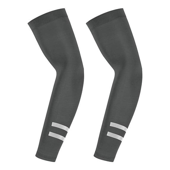 Ahabrexf Sun Protection Arm Sleeves for Men Reflective Outdoor Running Breathable Ice Sleeve Cover Solid Color