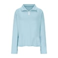 thumbnail image 1 of Ahabrexf Sun Protection Shirts for Girls Boys Solid Color Long Sleeve Top 4 15 Years Size, 1 of 5