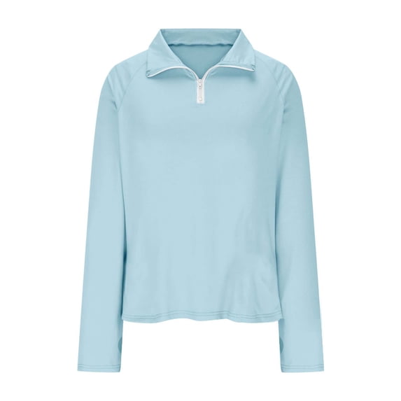 Ahabrexf Sun Protection Shirts for Girls Boys Solid Color Long Sleeve Top 4 15 Years Size