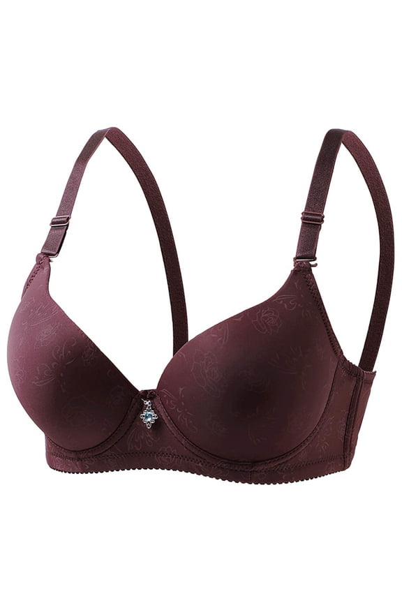 Underwire Demi and Tshirt Bras for Women Solid Color Adjustable Standard Straps Everyday Bra 1 Pc