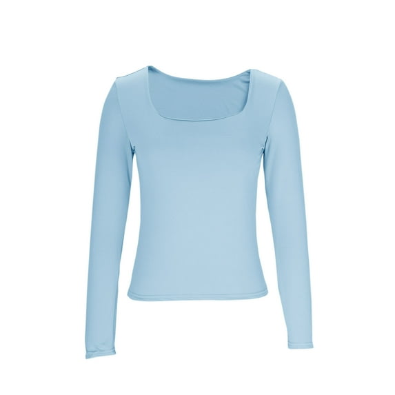 Ahabrexf Sweaters for Women Women's Casual Solid Colorround-Neck Fall/Winter Long Sleeved Loose Blouses Shirts Long Sweaters for Women Shirts for Women