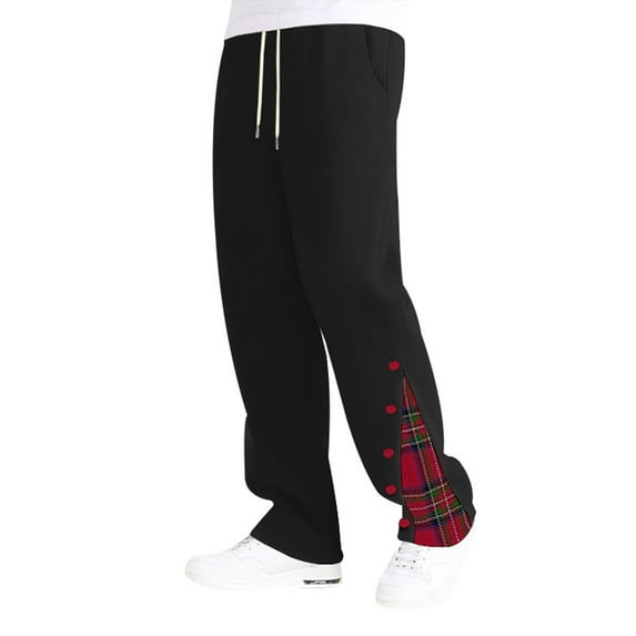 Ahabrexf Sweatpants with Pockets Man Solid Color Drawstring Pockets Large Zize Straight Carrel Bra Extender Cell Fallow Sweatpants