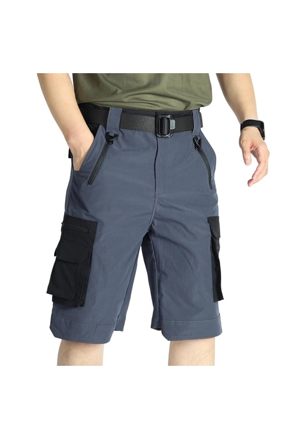 Tactical Pants for Men, Multi-Functional Outdoor Hiking and Work Shorts with Breathable Waterproof Fabric and Adjustable Waist