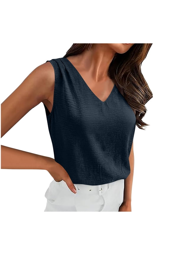 Tank Tops for Women V Neck Sleeveless Lightw8 Breathable Knit Layering Top