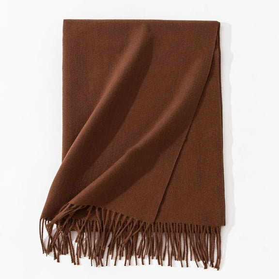 Ahabrexf Warm Scarfs for Women,Solid Color Soft Faux Fabric Shawl for All Seasons