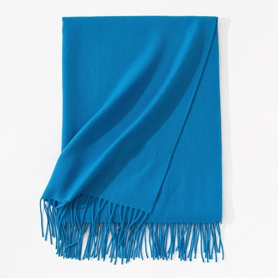 Ahabrexf Warm Scarfs for Women,Solid Color Soft Faux Fabric Shawl for All Seasons