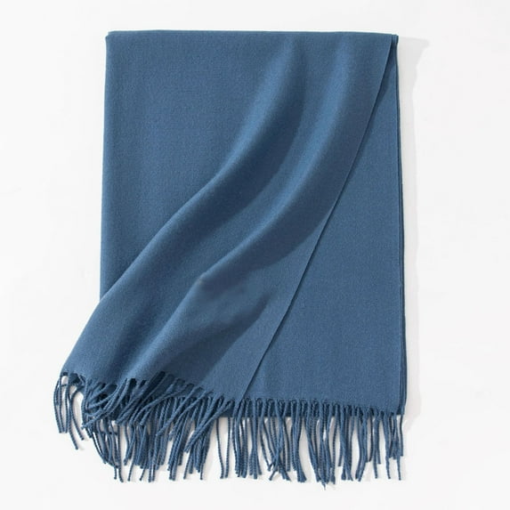 Ahabrexf Warm Scarfs for Women,Solid Color Soft Faux Fabric Shawl for All Seasons