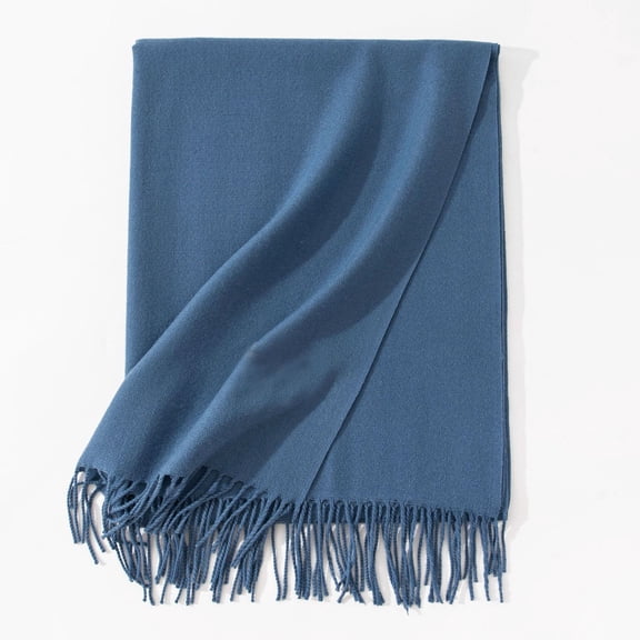 Ahabrexf Warm Scarfs for Women,Solid Color Soft Faux Fabric Shawl for All Seasons
