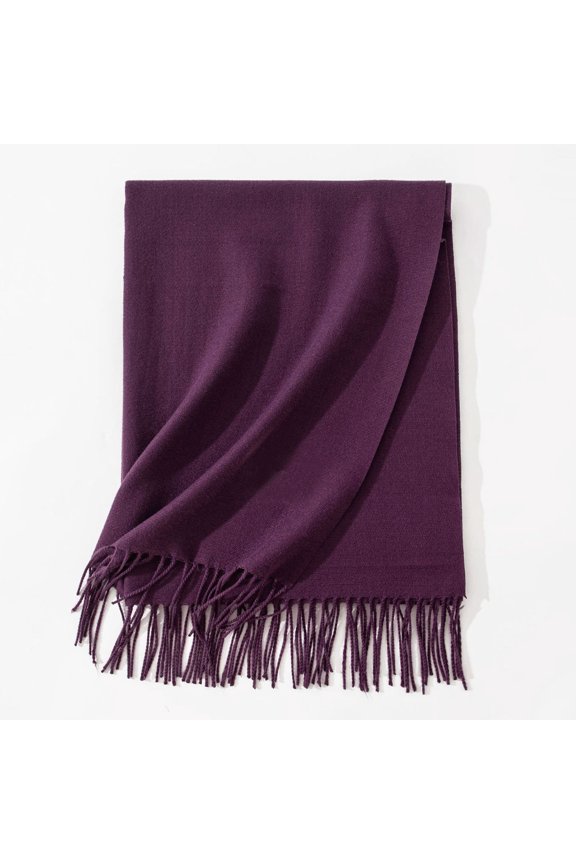 Warm Scarfs for Women,Solid Color Soft Faux Fabric Shawl for All Seasons