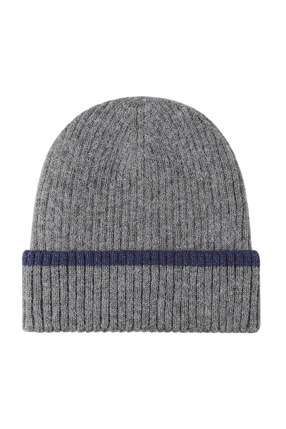 Warm hats for men,Thick Velvet Lined Brimless Knitted Cap with Ear Protection