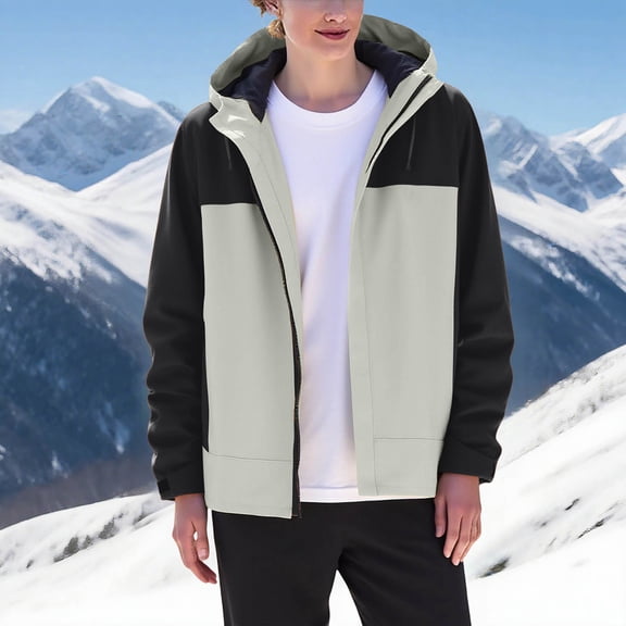 Ahabrexf Lightweight Packable Hooded Windbreaker Jacket for Hiking and Travel