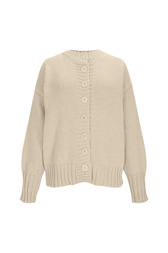 Womens Jacket Winter, Classic Hue Long Sleeve Button up Knit Cardigan Sweater Coat