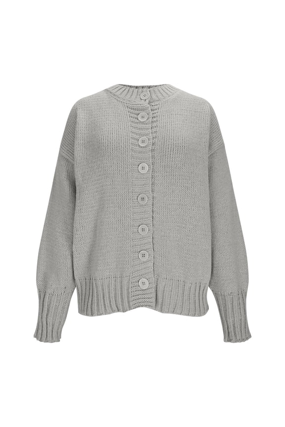 Womens Jacket Winter, Classic Hue Long Sleeve Button up Knit Cardigan Sweater Coat