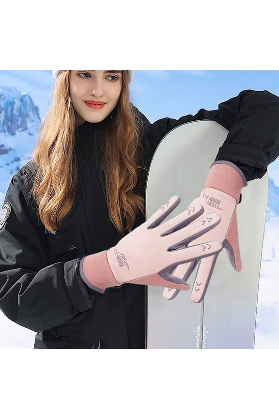 Winter Gloves Men,Fleece Lined Thick Unisex Touch Screen Thermal Gloves for Driving and Skiing