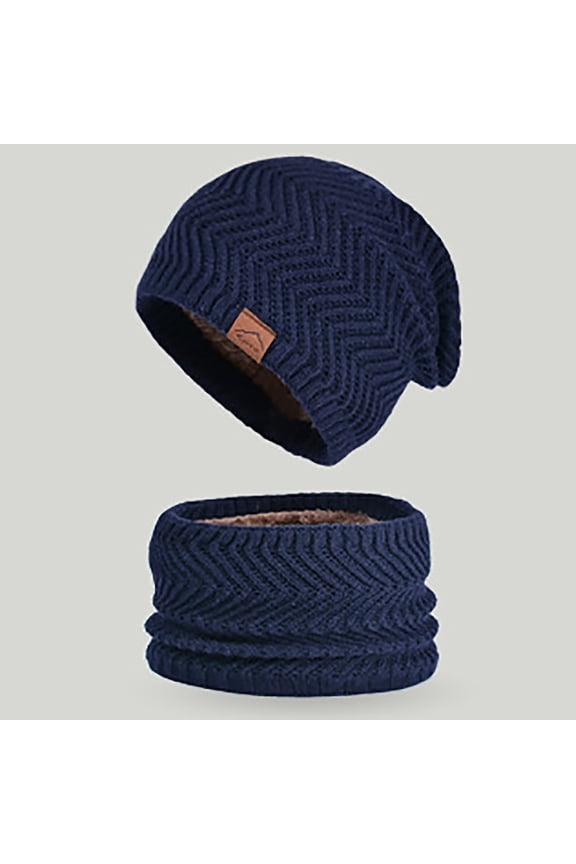 Winter Hats for Women,Warm Fleece Knitted Cap and Scarf 2 Pc Set for Outdoor Cold Protection