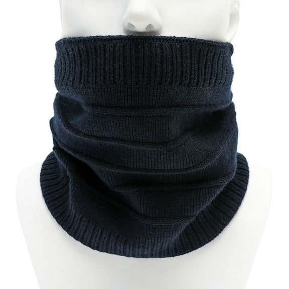 Ahabrexf Neck Cover for Winter, Warmth Protection High Neck Thick Yarn Solid Color Scarf