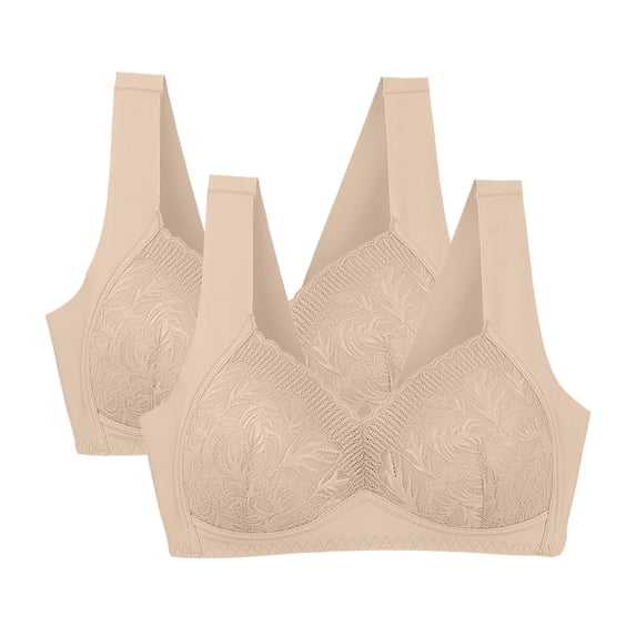 Ahabrexf Woman's Comfortable Breathable Bra Underwear, Large Size, No Rims